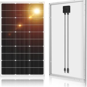 DOKIO 100W 18V Solar Panel, TÜV Certified Monocrystalline High-Efficiency Panel